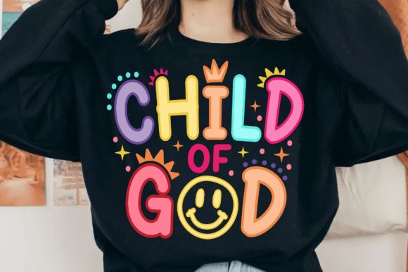 Child of God SVG PNG: Kids Christian Graphics for T-Shirt Designs