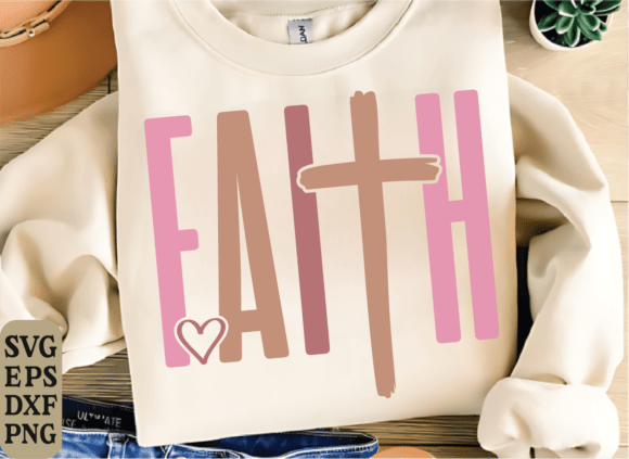 Faith Svg Christian Cross Jesus Graphics T-Shirt