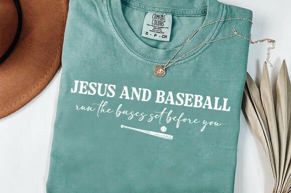 Jesus and Baseball PNG Graphics for T-Shirt Designs