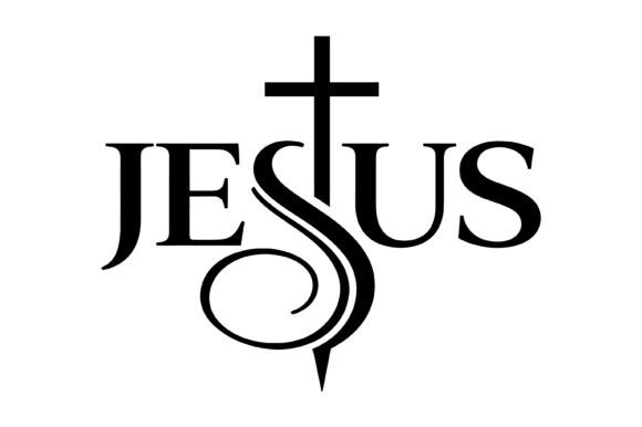 Jesus Cross Typography SVG for T-Shirt Designs & Graphics