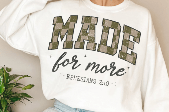 Made for More SVG: Camo Christian Graphics & T-Shirt Designs