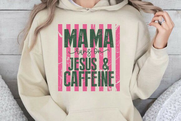 Mama Runs on Jesus Caffeine SVG: T-Shirt Designs & Graphics Review