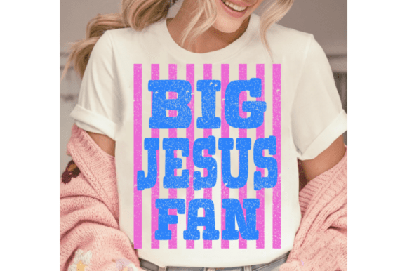 Striped Big Jesus Fan SVG for Embroidery Projects